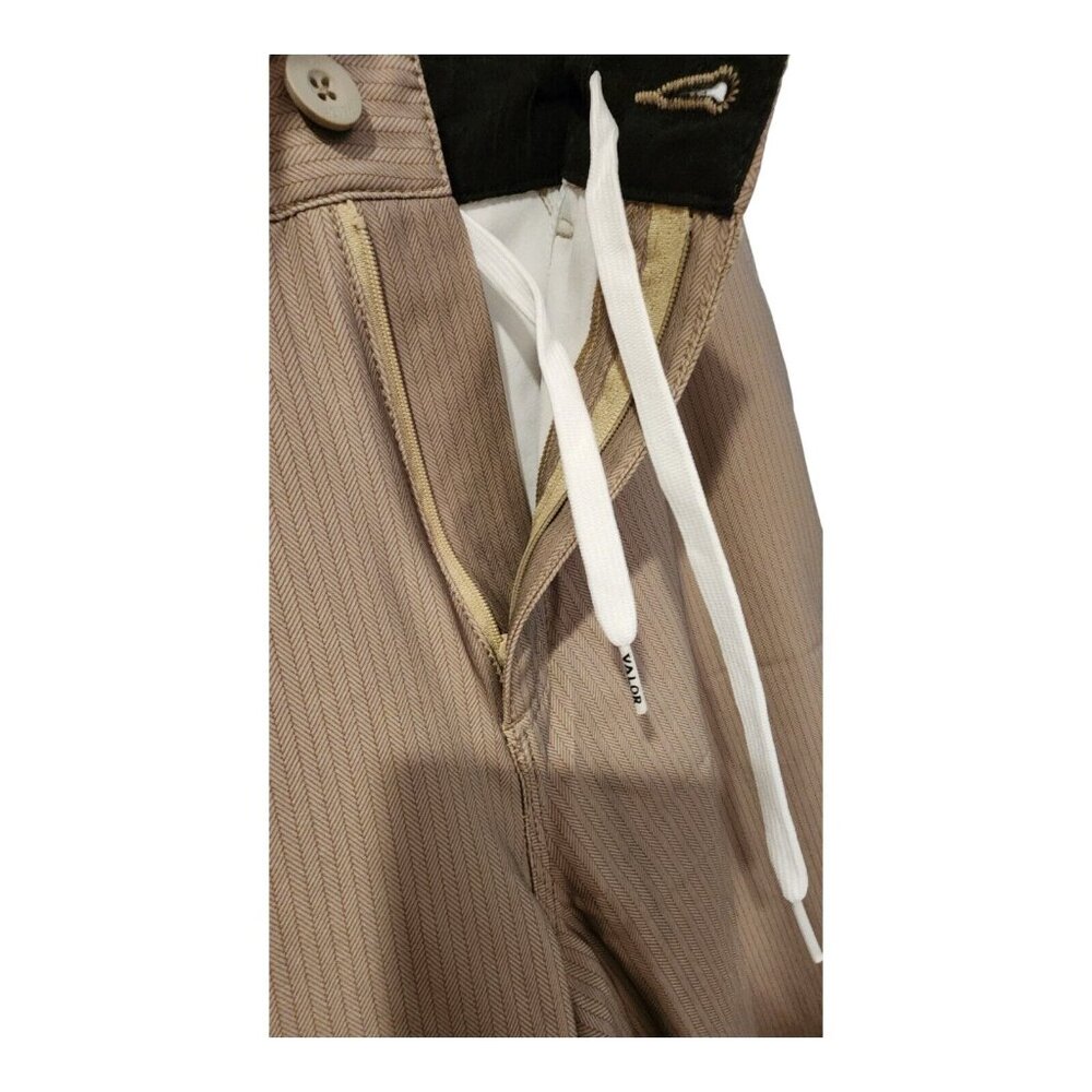 Valor Collective Shorts Men 31 Beige Herringbone 100% Polyester Skate Beach Surf - Picture 3 of 16